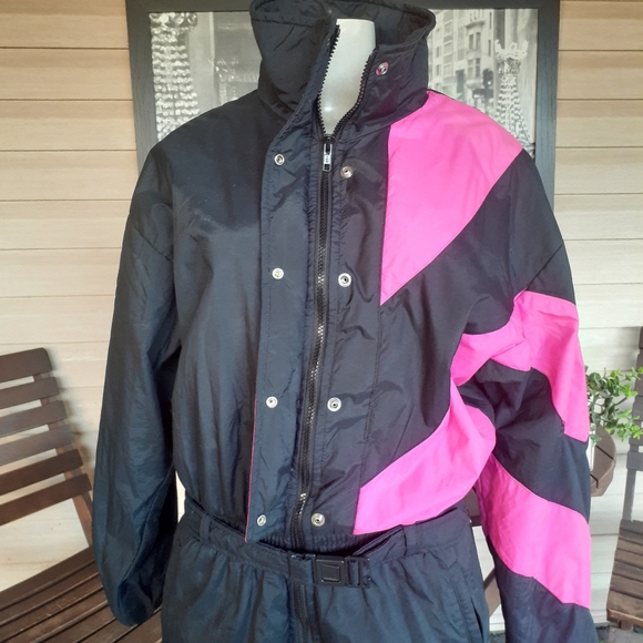 Women's Vintage 80's One Piece Snow Ski Overall Size 14 - Picture 12 of 15